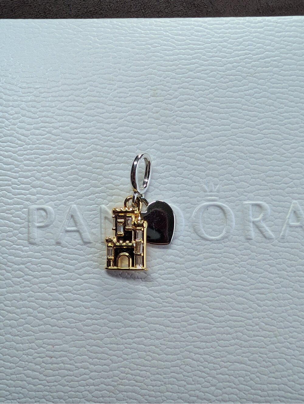 Pandora charm pendant bead golden castle